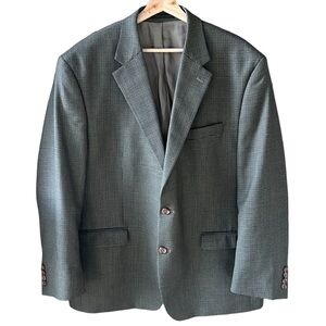 Lauren Ralph Lauren Mini Houndstooth Blazet Sports Coat. 100% Wool 48R Tan Black